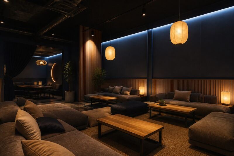 Strefa lounge ze siedziskami